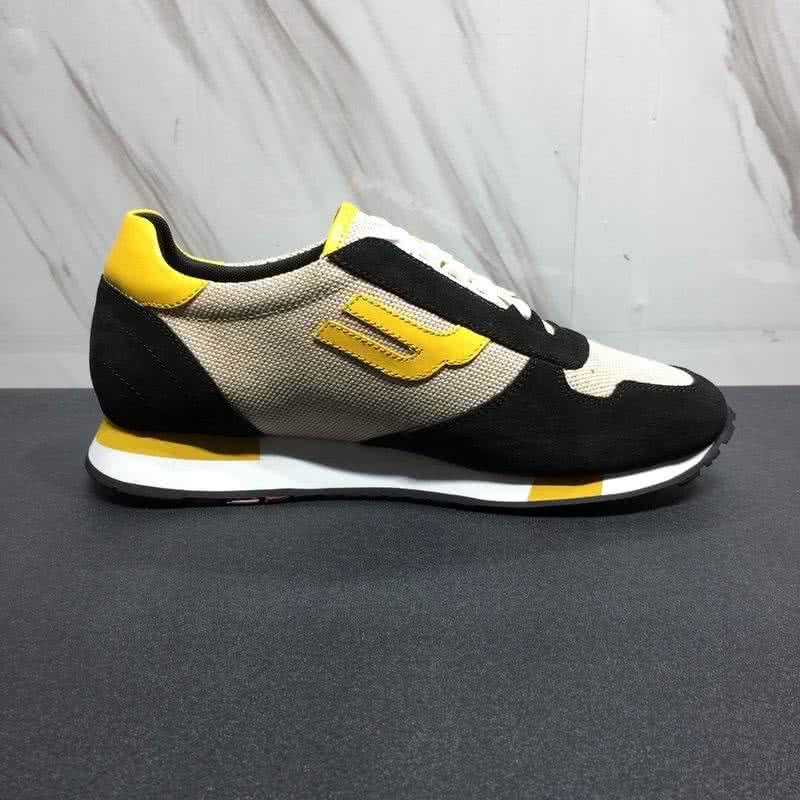 Bally Fashion Leather Shoes Cowhide Black And Yellow Men 5