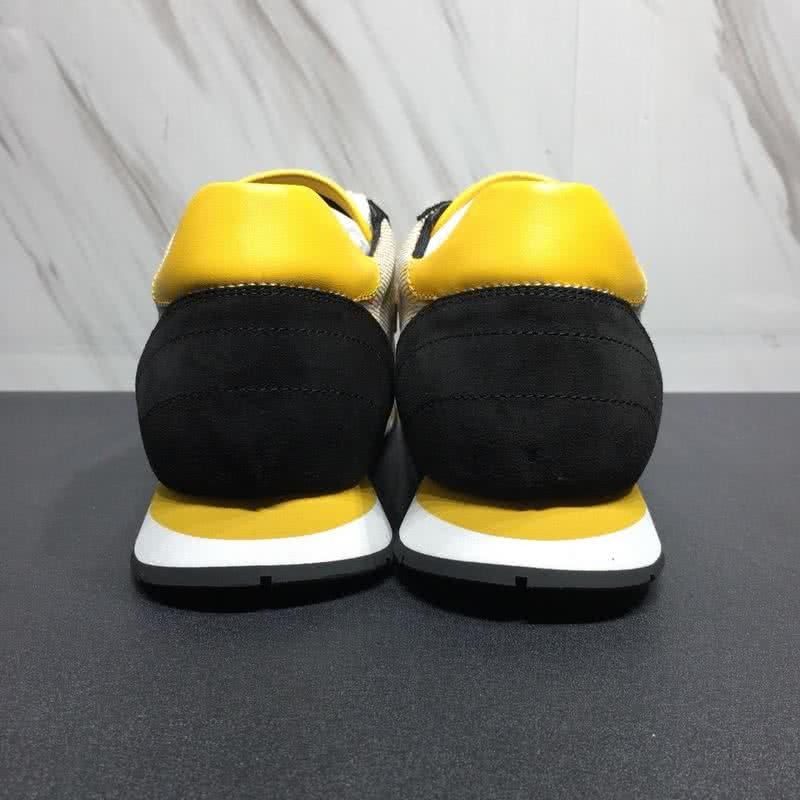 Bally Fashion Leather Shoes Cowhide Black And Yellow Men 7