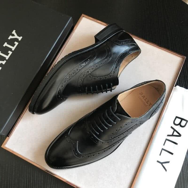 Bally Business Leather Shoes Cowhide Black Men 1