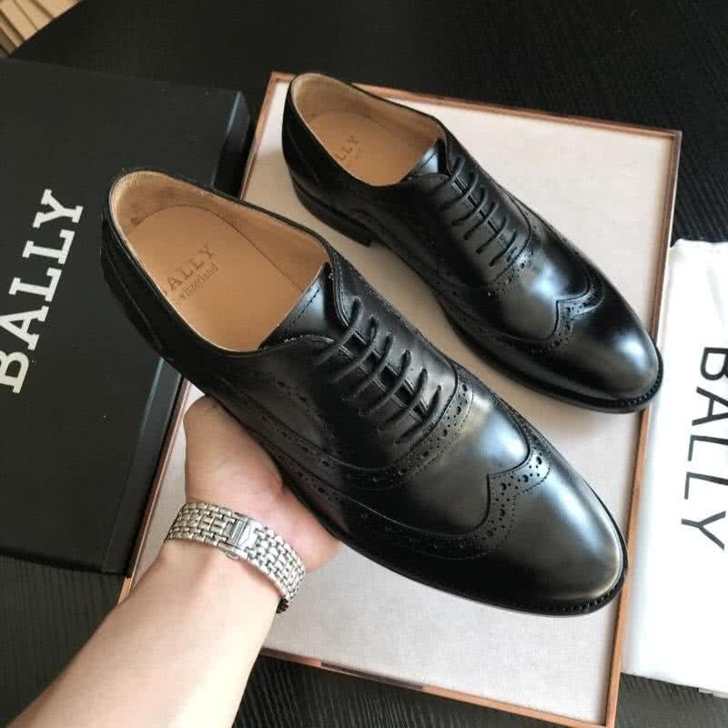 Bally Business Leather Shoes Cowhide Black Men 4