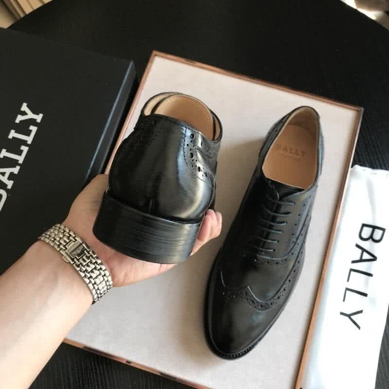 Bally Business Leather Shoes Cowhide Black Men 7