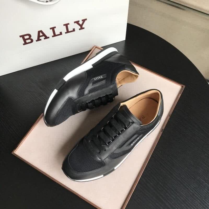 Bally Fashion Leather Shoes Cowhide Black Men 3