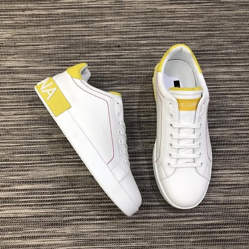 Dolce & Gabbana Sneakers White Letters White And Lemon Men 5