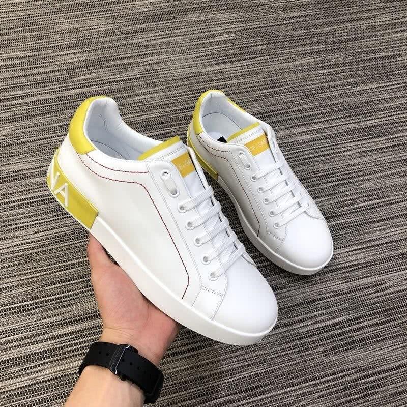 Dolce & Gabbana Sneakers White Letters White And Lemon Men 7