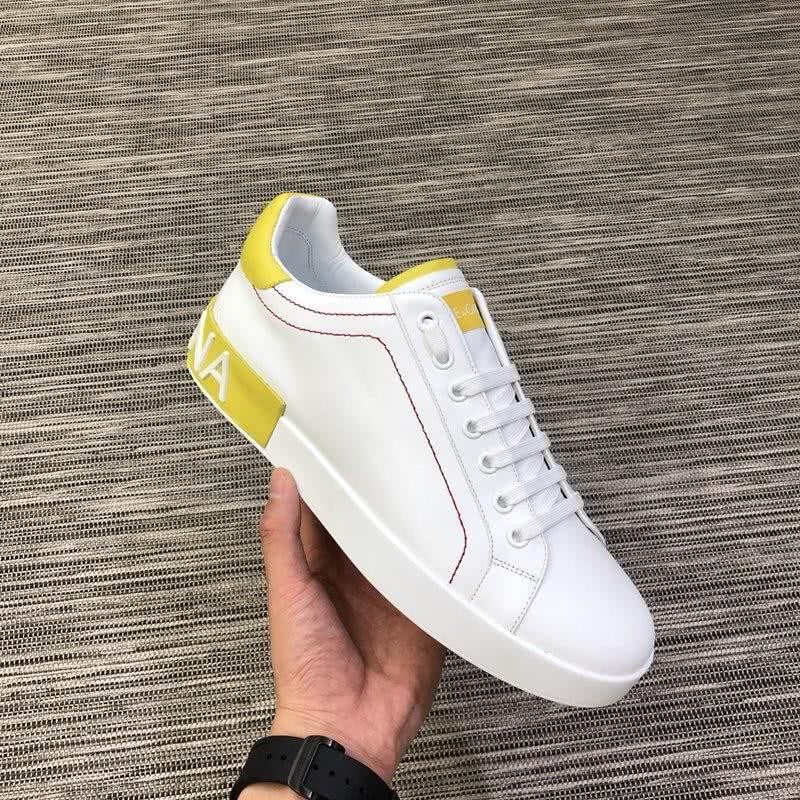 Dolce & Gabbana Sneakers White Letters White And Lemon Men 9