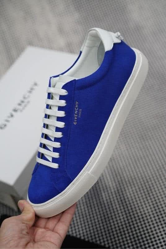 Givenchy Sneakers Blue Upper White Sole And Shoelaces Rubber Sole Men 4