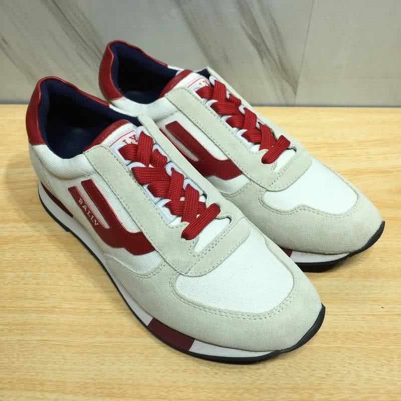 Bally Fashion Sports Shoes Cowhide White And Red Women 4
