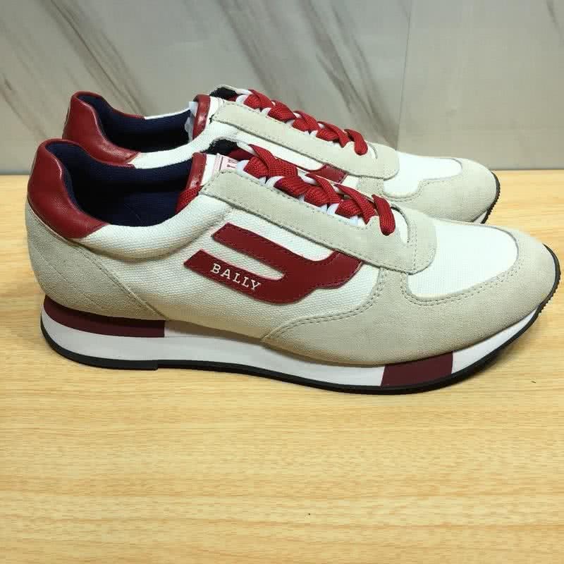 Bally Fashion Sports Shoes Cowhide White And Red Women 3