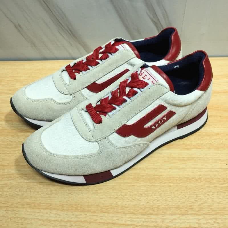 Bally Fashion Sports Shoes Cowhide White And Red Women 1