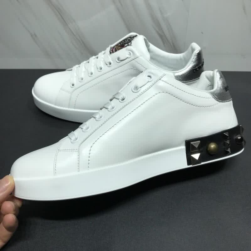 Dolce & Gabbana Sneakers Decotations on Heelpiece White Men 3