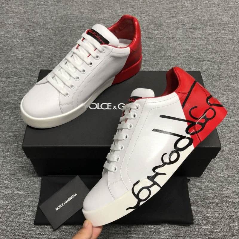 Dolce & Gabbana Sneakers Black Letters White Red Men 4