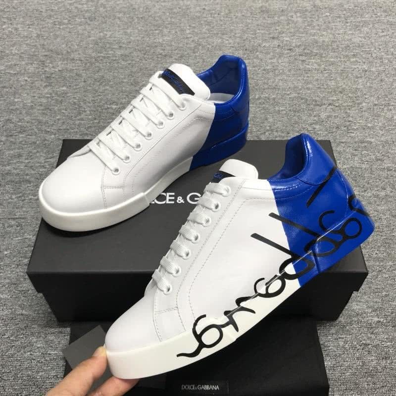 Dolce & Gabbana Sneakers Black Letters White Blue Men 4