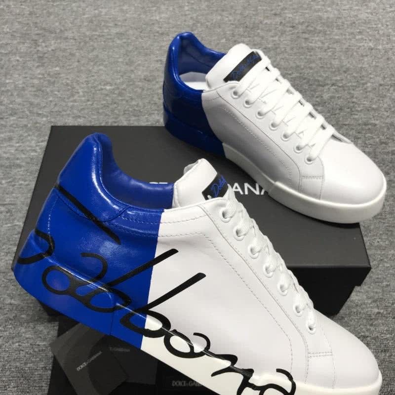 Dolce & Gabbana Sneakers Black Letters White Blue Men 6
