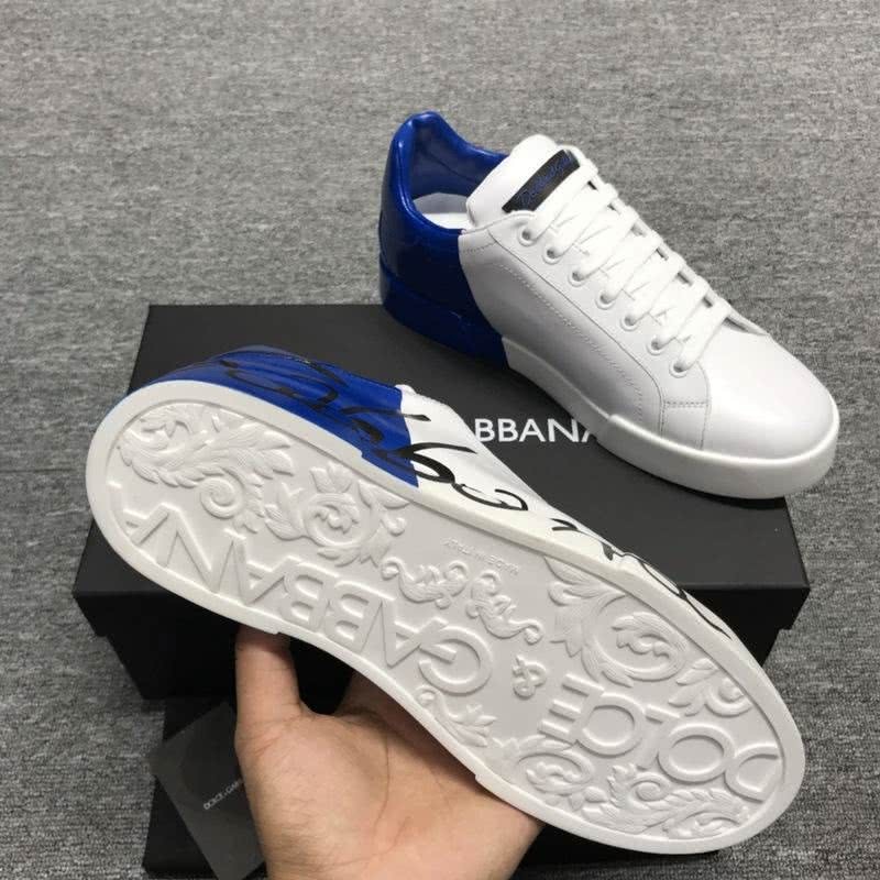 Dolce & Gabbana Sneakers Black Letters White Blue Men 7