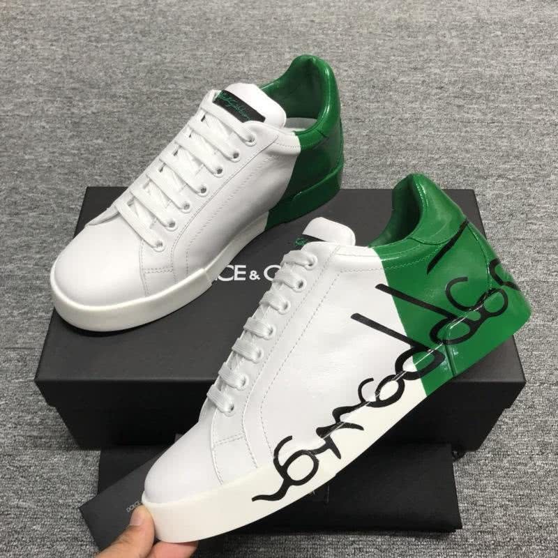 Dolce & Gabbana Sneakers Black Letters White Green Men 7