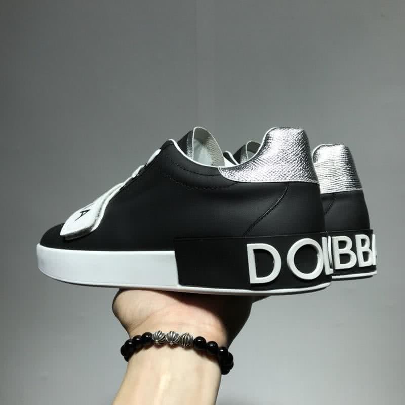 Dolce & Gabbana Sneakers Black White Silver Men 6