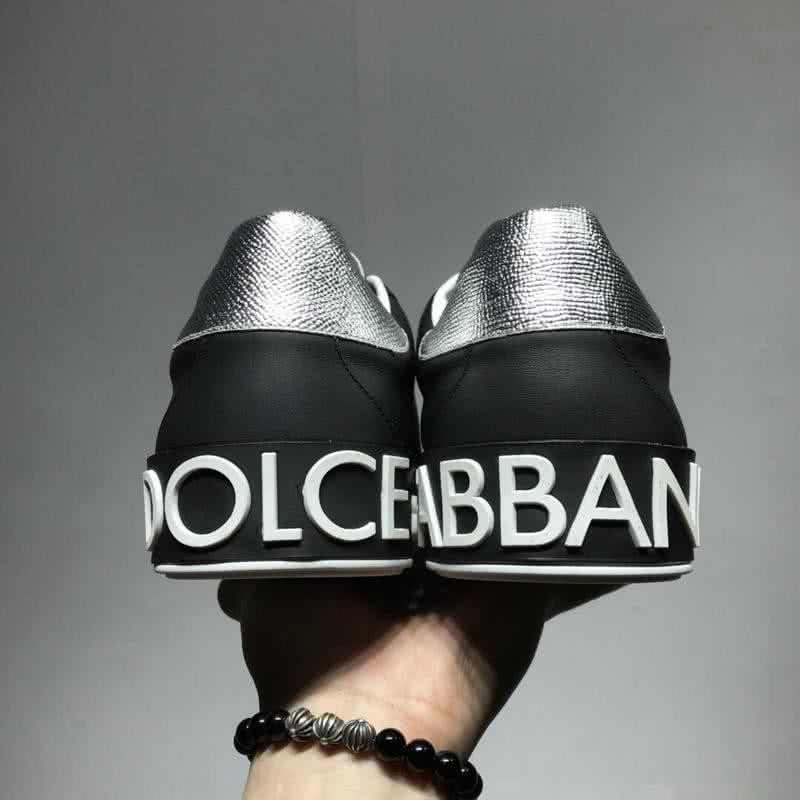 Dolce & Gabbana Sneakers Black White Silver Men 7
