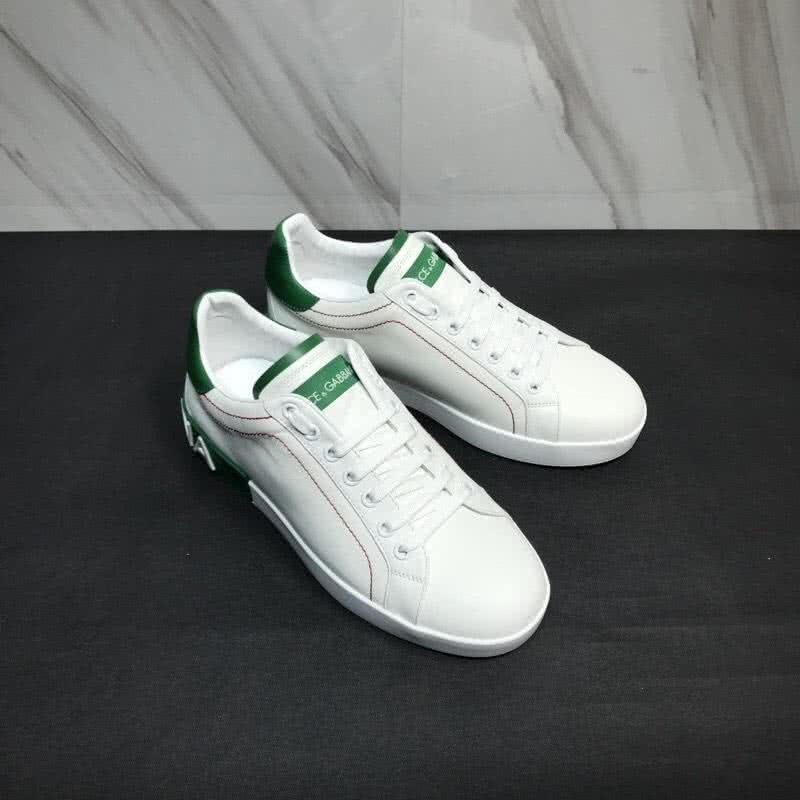 Dolce & Gabbana Sneakers Leather White Letters White Green Men 9