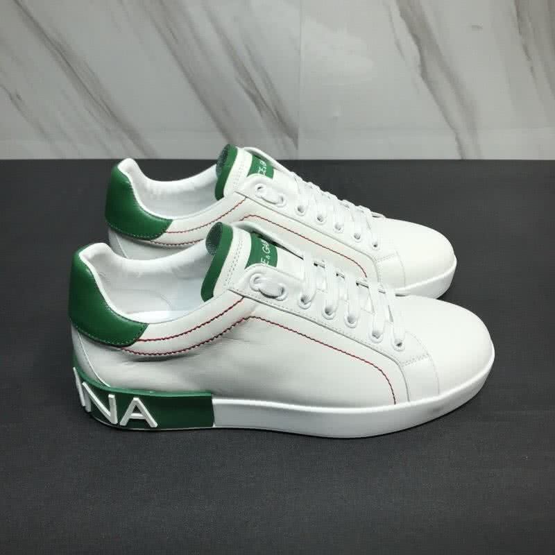Dolce & Gabbana Sneakers Leather White Letters White Green Men 10