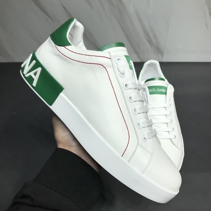 Dolce & Gabbana Sneakers Leather White Letters White Green Men 3