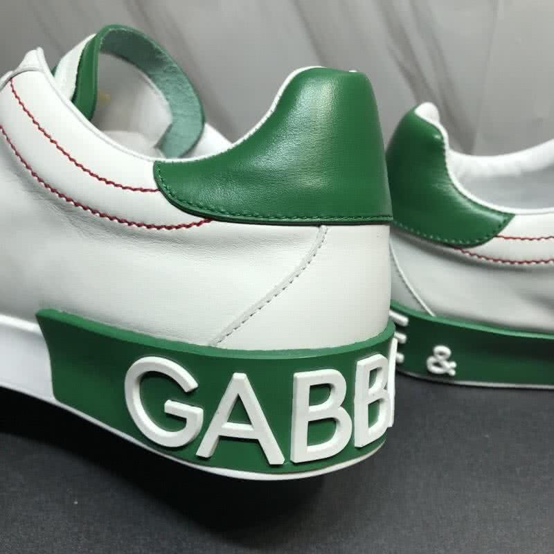 Dolce & Gabbana Sneakers Leather White Letters White Green Men 5