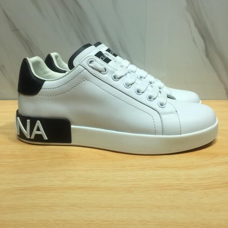 Dolce & Gabbana Sneakers Leather White Letters White Black Men 3