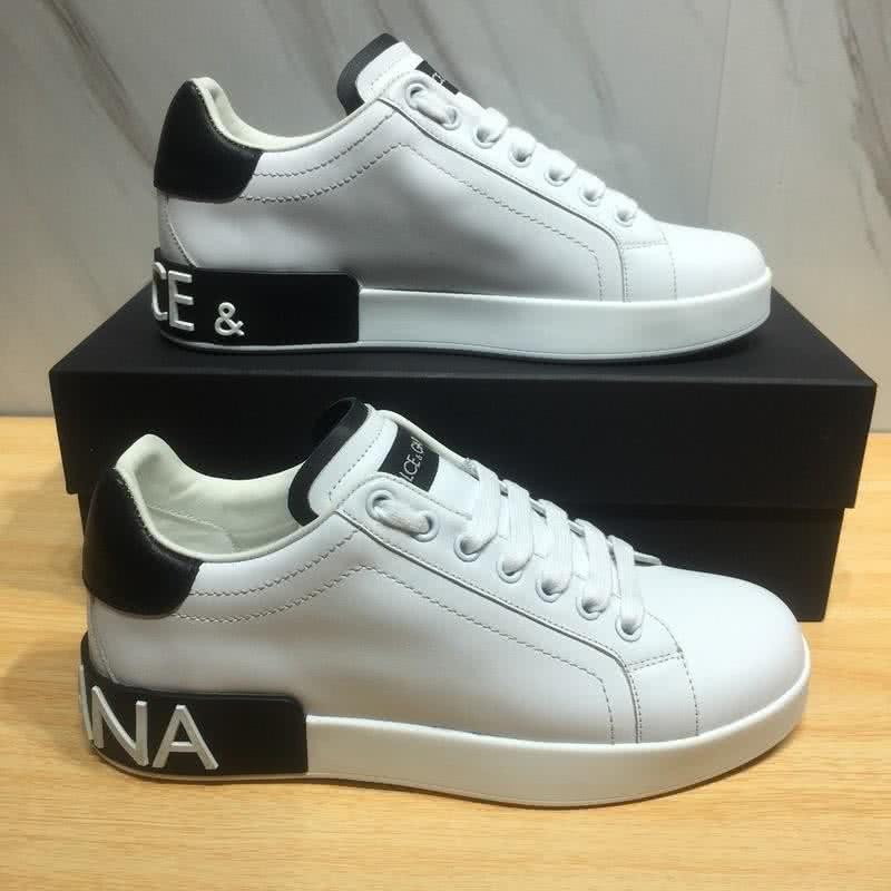 Dolce & Gabbana Sneakers Leather White Letters White Black Men 5