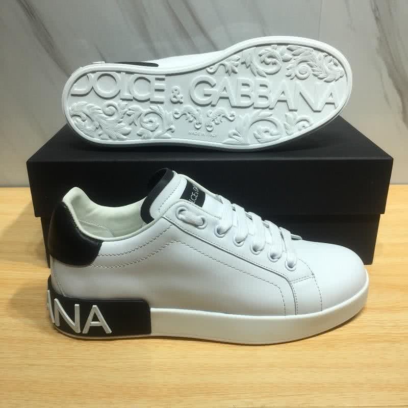 Dolce & Gabbana Sneakers Leather White Letters White Black Men 6