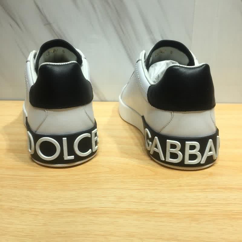 Dolce & Gabbana Sneakers Leather White Letters White Black Men 7