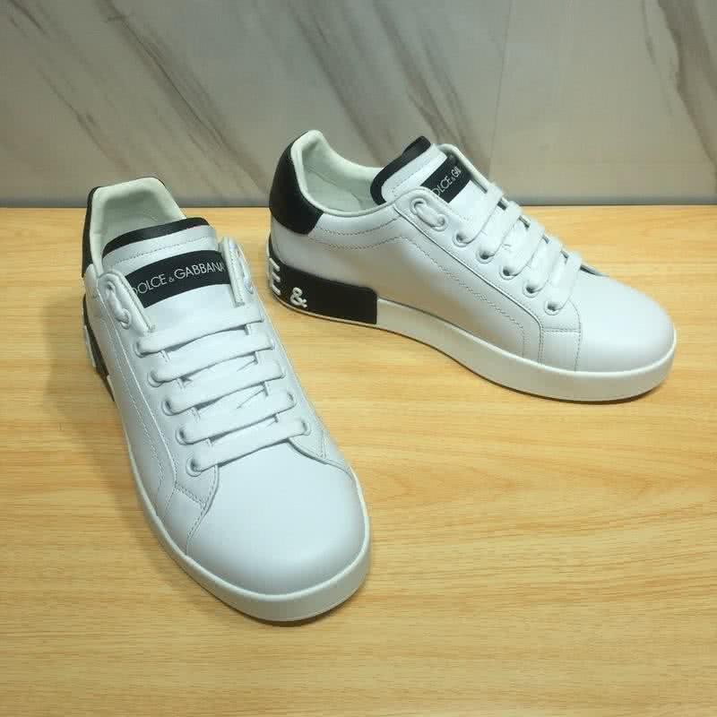 Dolce & Gabbana Sneakers Leather White Letters White Black Men 8