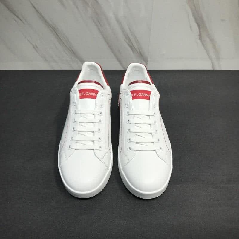Dolce & Gabbana Sneakers Leather White Letters White Red Men 2