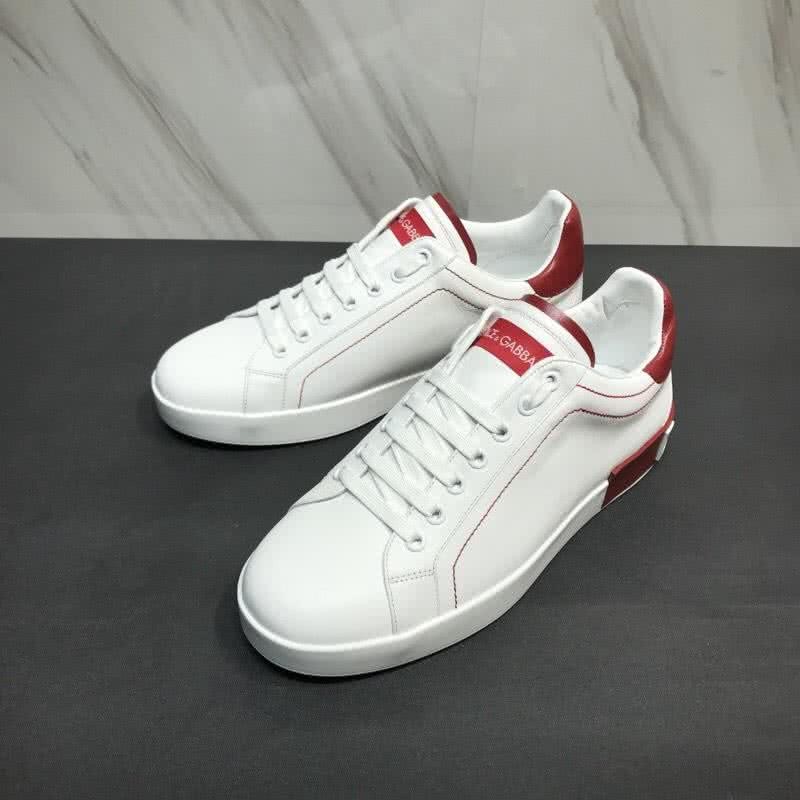 Dolce & Gabbana Sneakers Leather White Letters White Red Men 1
