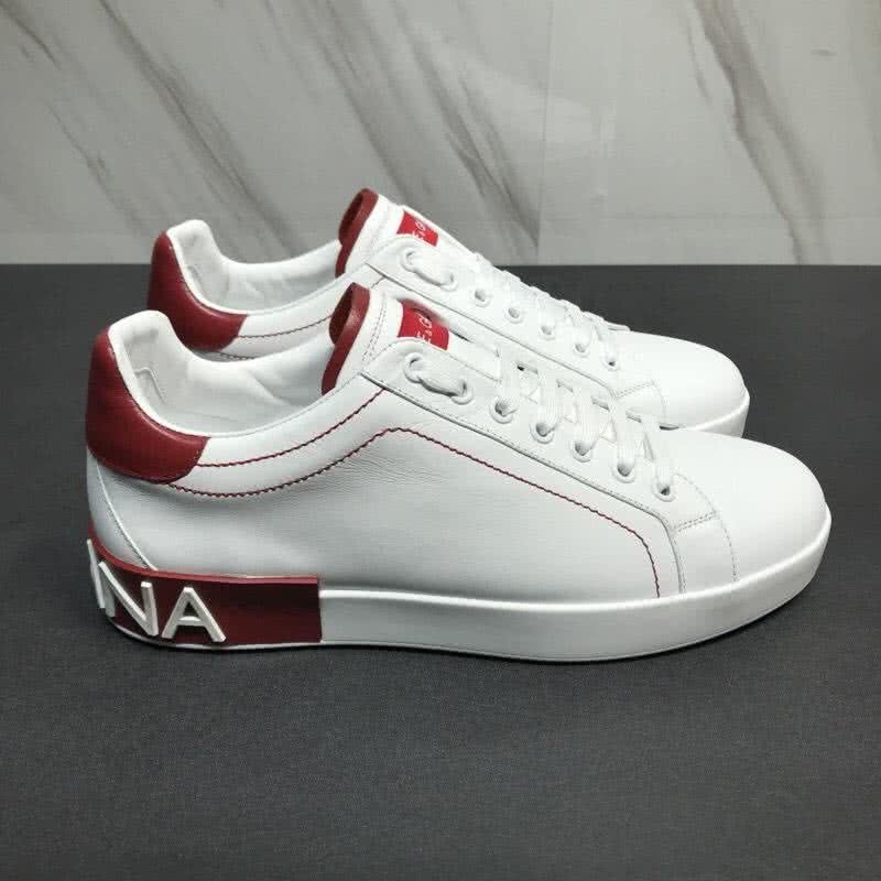 Dolce & Gabbana Sneakers Leather White Letters White Red Men 3