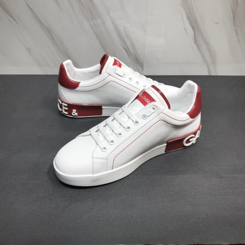 Dolce & Gabbana Sneakers Leather White Letters White Red Men 4