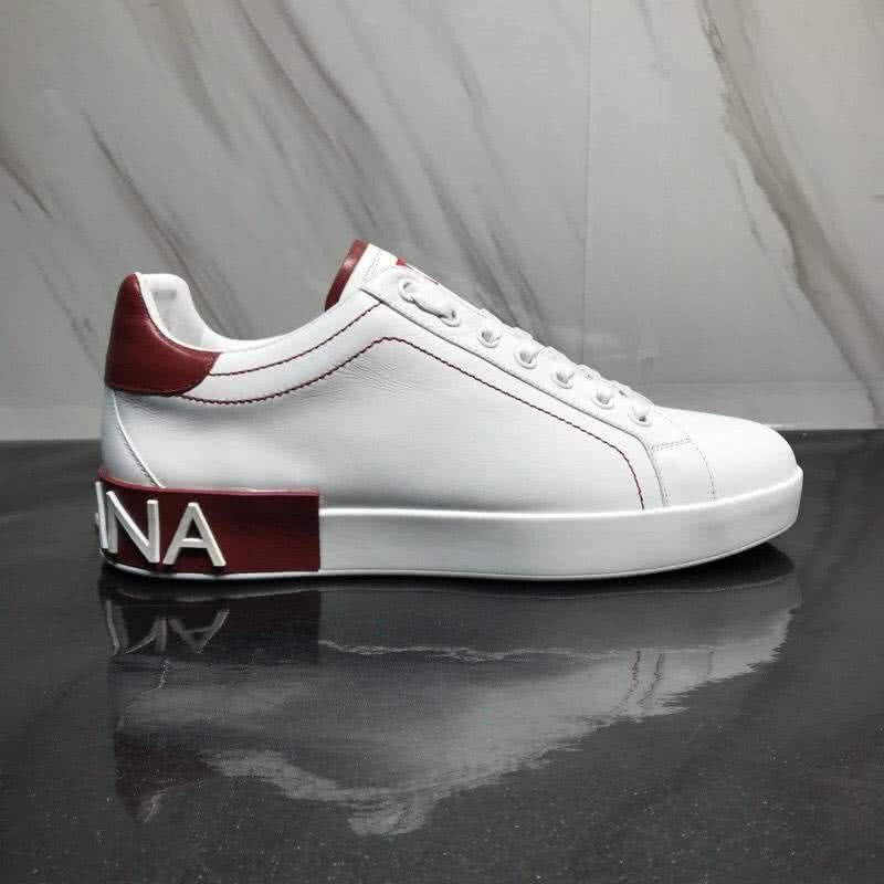 Dolce & Gabbana Sneakers Leather White Letters White Red Men 5