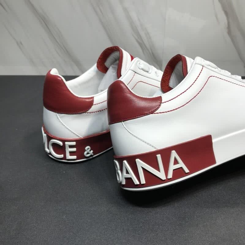 Dolce & Gabbana Sneakers Leather White Letters White Red Men 7