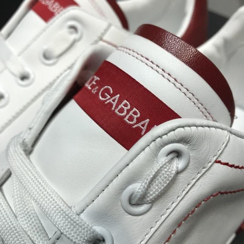 Dolce & Gabbana Sneakers Leather White Letters White Red Men 8