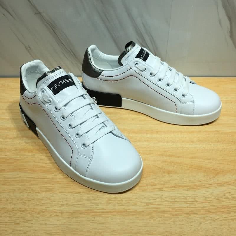 Dolce & Gabbana Sneakers Leather White Letters White Golden Black Men 2