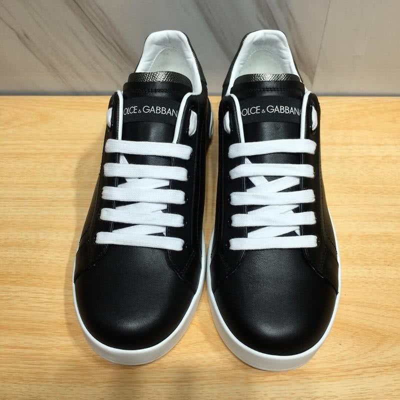 Dolce & Gabbana Sneakers Leather Black Upper White Letters And Sole Men 3