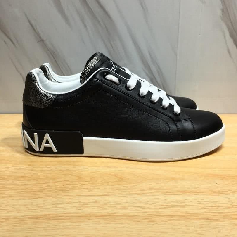 Dolce & Gabbana Sneakers Leather Black Upper White Letters And Sole Men 2