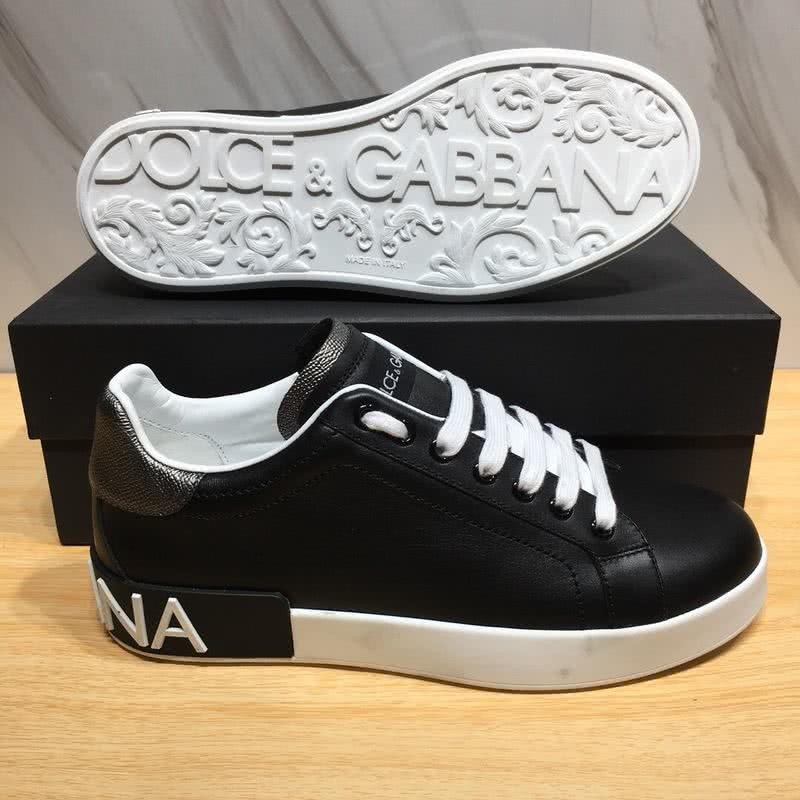 Dolce & Gabbana Sneakers Leather Black Upper White Letters And Sole Men 6