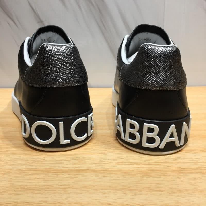 Dolce & Gabbana Sneakers Leather Black Upper White Letters And Sole Men 7