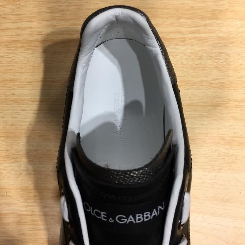 Dolce & Gabbana Sneakers Leather Black Upper White Letters And Sole Men 8
