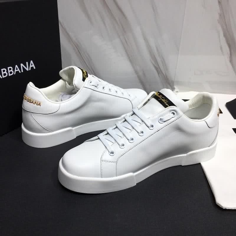 Dolce & Gabbana Sneakers Leather Ctystal Crown White Men 6