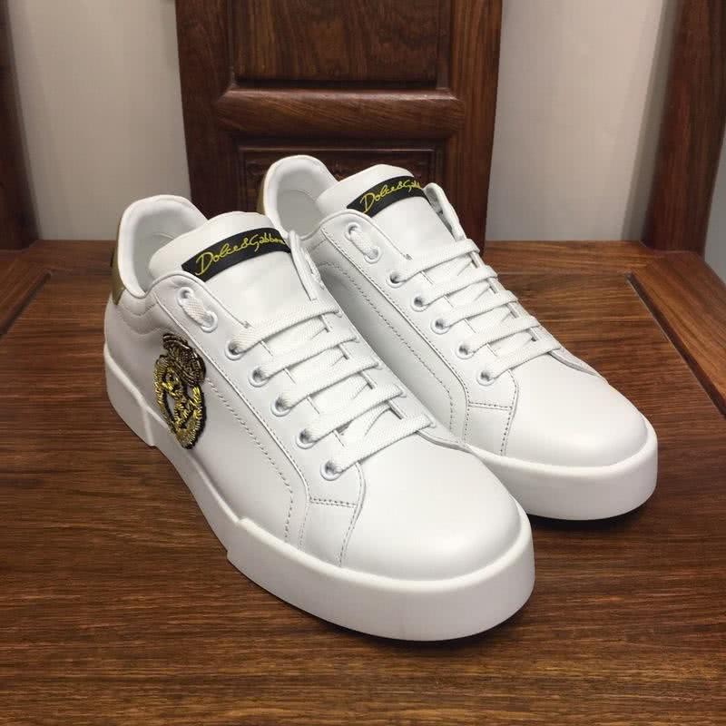 Dolce & Gabbana Sneakers Leather White Golden Men 3