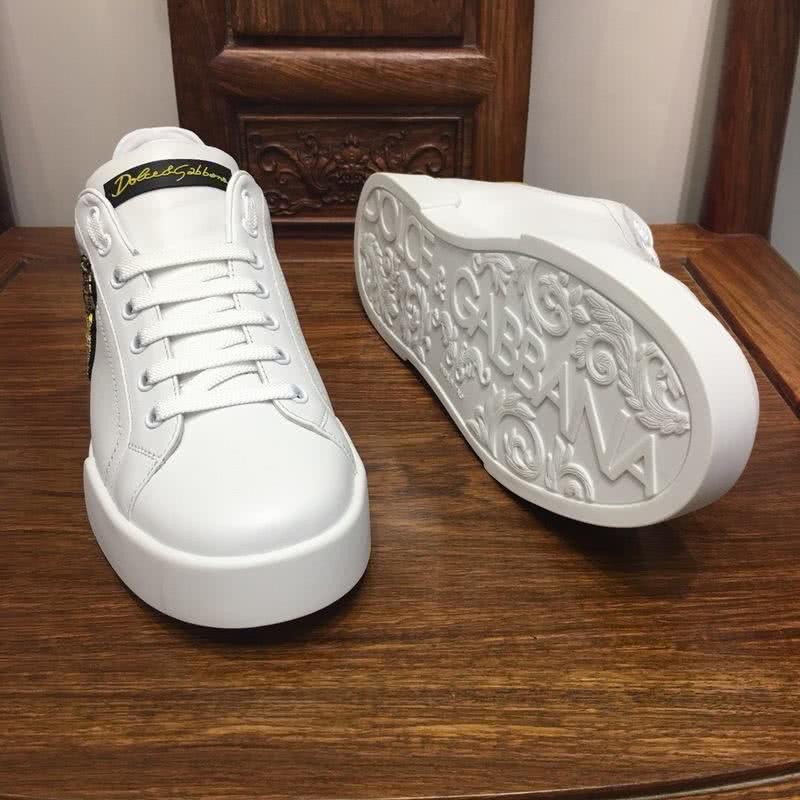 Dolce & Gabbana Sneakers Leather White Golden Men 6