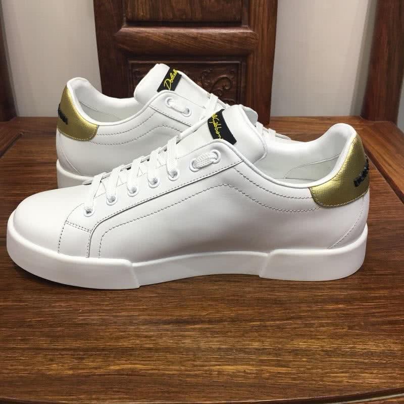 Dolce & Gabbana Sneakers Leather White Golden Men 7