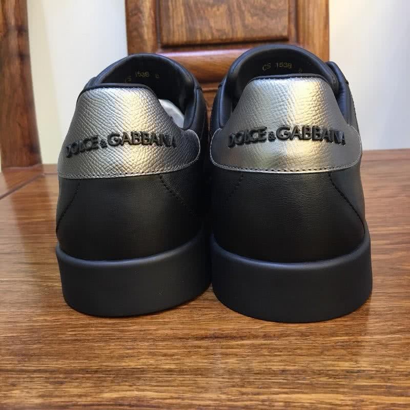 Dolce & Gabbana Sneakers Leather Black Golden Men 7