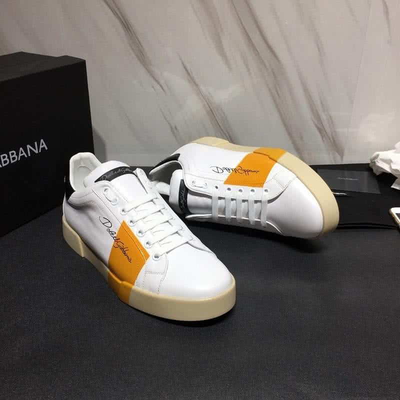 Dolce & Gabbana Sneakers White Orange Black Men 7