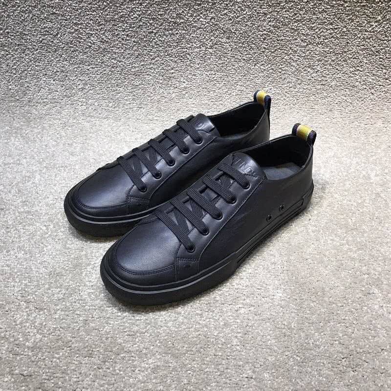 Fendi Sneakers Lace-ups Black Leather Men 4